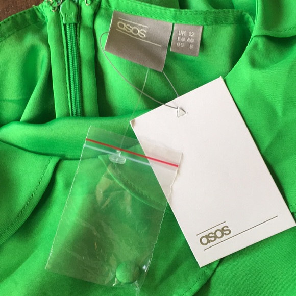 ASOS Green Cold Shoulder Ruffle Maxi Dress 💚👗 - Picture 4 of 6